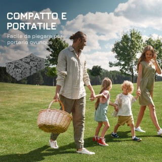 Outsunny Μοντέρνο Μαύρο και Γκρι Χαλί εξωτερικού χώρου PP με αναστρ... Outsunny Μοντέρνο Μαύρο και Γκρι Χαλί εξωτερικού χώρου PP με αναστρ...