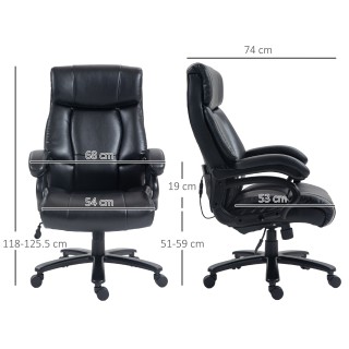 Vinsetto μασάζ και θερμαινόμενη πολυθρόνα γραφείου με 2 πόντους μασ... Vinsetto μασάζ και θερμαινόμενη πολυθρόνα γραφείου με 2 πόντους μασ...