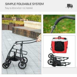 PawHut καρότσι για μικρά και μίνι σκυλιά με 2 λουριά και θήκη αποθή... PawHut καρότσι για μικρά και μίνι σκυλιά με 2 λουριά και θήκη αποθή...