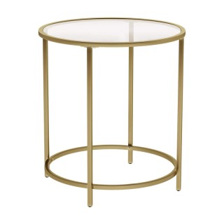 Βοηθητικό Μεταλλικό Στρογγυλό Τραπεζάκι με Γυάλινη Επιφάνεια 50 x 5... Βοηθητικό Μεταλλικό Στρογγυλό Τραπεζάκι με Γυάλινη Επιφάνεια 50 x 5...