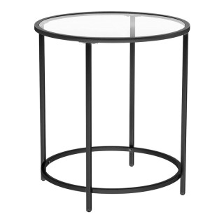 Βοηθητικό Μεταλλικό Στρογγυλό Τραπεζάκι με Γυάλινη Επιφάνεια 50 x 5... Βοηθητικό Μεταλλικό Στρογγυλό Τραπεζάκι με Γυάλινη Επιφάνεια 50 x 5...