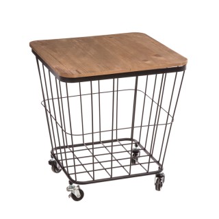 Βοηθητικό Τροχήλατο Μεταλλικό Τραπεζάκι 40.3 x 39 x 43.5 cm Atmosph...