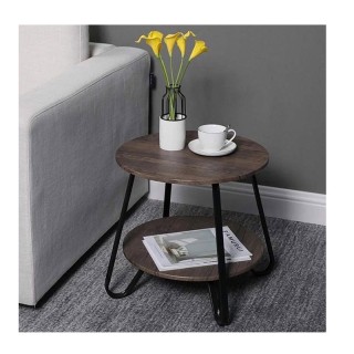 Βοηθητικό Μεταλλικό Στρογγυλό Τραπεζάκι 46 x 45 cm Χρώματος Καφέ Ba... Βοηθητικό Μεταλλικό Στρογγυλό Τραπεζάκι 46 x 45 cm Χρώματος Καφέ Ba...