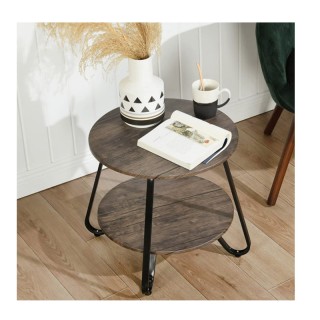 Βοηθητικό Μεταλλικό Στρογγυλό Τραπεζάκι 46 x 45 cm Χρώματος Καφέ Ba... Βοηθητικό Μεταλλικό Στρογγυλό Τραπεζάκι 46 x 45 cm Χρώματος Καφέ Ba...