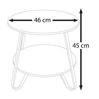 Βοηθητικό Μεταλλικό Στρογγυλό Τραπεζάκι 46 x 45 cm Χρώματος Καφέ Ba... Βοηθητικό Μεταλλικό Στρογγυλό Τραπεζάκι 46 x 45 cm Χρώματος Καφέ Ba...