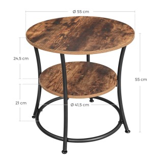 Βοηθητικό Μεταλλικό Στρογγυλό Τραπεζάκι 55 x 55 cm VASAGLE LET56BX Βοηθητικό Μεταλλικό Στρογγυλό Τραπεζάκι 55 x 55 cm VASAGLE LET56BX