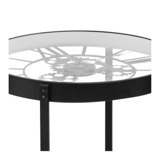 Βοηθητικό Μεταλλικό Στρογγυλό Τραπεζάκι Σαλονιού με Γυάλινη Επιφάνε... Βοηθητικό Μεταλλικό Στρογγυλό Τραπεζάκι Σαλονιού με Γυάλινη Επιφάνε...