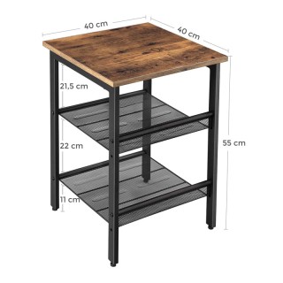 Βοηθητικό Μεταλλικό Τετράγωνο Τραπεζάκι με 2 Ρυθμιζόμενα Ράφια 40 x... Βοηθητικό Μεταλλικό Τετράγωνο Τραπεζάκι με 2 Ρυθμιζόμενα Ράφια 40 x...