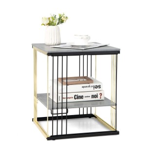 Βοηθητικό Μεταλλικό Τραπεζάκι 2 Επιπέδων 39 x 39 x 45 cm Costway JV... Βοηθητικό Μεταλλικό Τραπεζάκι 2 Επιπέδων 39 x 39 x 45 cm Costway JV...
