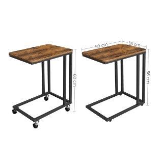 Βοηθητικό Μεταλλικό Τροχήλατο Τραπεζάκι 35 x 50 x 60 cm VASAGLE LNT50X