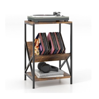 Βοηθητικό Μεταλλικό Τραπεζάκι για Πικάπ με 3 Ξύλινα Ράφια 40 x 30 x... Βοηθητικό Μεταλλικό Τραπεζάκι για Πικάπ με 3 Ξύλινα Ράφια 40 x 30 x...