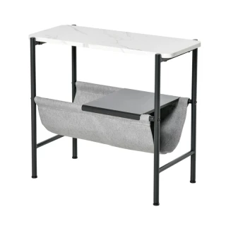 Auxiliary Metal Side Table with 2 Shelves 60 x 28 x 53 cm HOMCOM 838... Auxiliary Metal Side Table with 2 Shelves 60 x 28 x 53 cm HOMCOM 838...