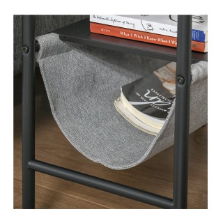 Βοηθητικό Μεταλλικό Τραπεζάκι με 2 Ράφια 60 x 28 x 53 cm HOMCOM 838...