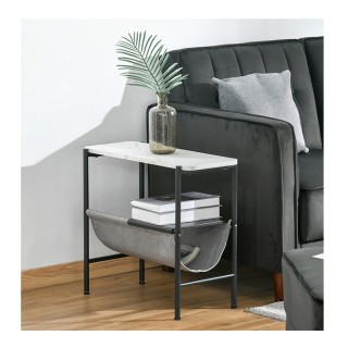 Βοηθητικό Μεταλλικό Τραπεζάκι με 2 Ράφια 60 x 28 x 53 cm HOMCOM 838... Βοηθητικό Μεταλλικό Τραπεζάκι με 2 Ράφια 60 x 28 x 53 cm HOMCOM 838...