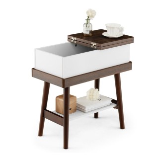 Βοηθητικό Ξύλινο Ορθογώνιο Τραπέζι Σαλονιού με Αποθηκευτικό Χώρο 60... Βοηθητικό Ξύλινο Ορθογώνιο Τραπέζι Σαλονιού με Αποθηκευτικό Χώρο 60...