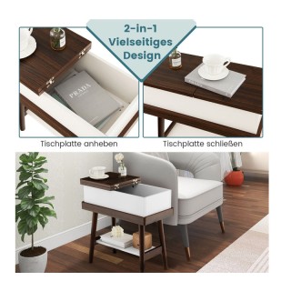 Βοηθητικό Ξύλινο Ορθογώνιο Τραπέζι Σαλονιού με Αποθηκευτικό Χώρο 60... Βοηθητικό Ξύλινο Ορθογώνιο Τραπέζι Σαλονιού με Αποθηκευτικό Χώρο 60...