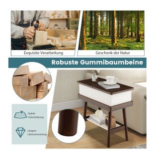 Βοηθητικό Ξύλινο Ορθογώνιο Τραπέζι Σαλονιού με Αποθηκευτικό Χώρο 60... Βοηθητικό Ξύλινο Ορθογώνιο Τραπέζι Σαλονιού με Αποθηκευτικό Χώρο 60...