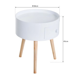 Βοηθητικό Ξύλινο Τραπεζάκι με 1 Συρτάρι 38 x 45 cm HOMCOM 833-363 Βοηθητικό Ξύλινο Τραπεζάκι με 1 Συρτάρι 38 x 45 cm HOMCOM 833-363