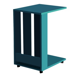 Βοηθητικό Ξύλινο Τροχήλατο Τραπεζάκι 37.5 x 45 x 60 cm Χρώματος Τιρ...