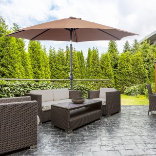 Ομπρέλα κήπου Outsunny με μανιβέλα και ανακλινόμενη κεφαλή Φ300x245...