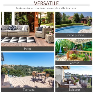 Τραπεζάκι σαλονιού Outsunny σε συνθετικό ρατάν για εξωτερικούς χώρο...