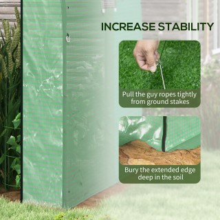 Outsunny Tunnel Θερμοκήπιο για Λαχανόκηπους 1,8x1,8x2m από χάλυβα κ... Outsunny Tunnel Θερμοκήπιο για Λαχανόκηπους 1,8x1,8x2m από χάλυβα κ...