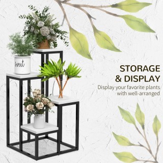 Outsunny φυτικό ράφι 4 επιπέδων από ατσάλι και ξύλο, 34x34x70 cm, α... Outsunny φυτικό ράφι 4 επιπέδων από ατσάλι και ξύλο, 34x34x70 cm, α...