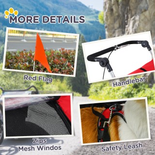 PawHut Bicycle Trailer για σκύλους μεσαίου μεγέθους με 2 εισόδους μ... PawHut Bicycle Trailer για σκύλους μεσαίου μεγέθους με 2 εισόδους μ...