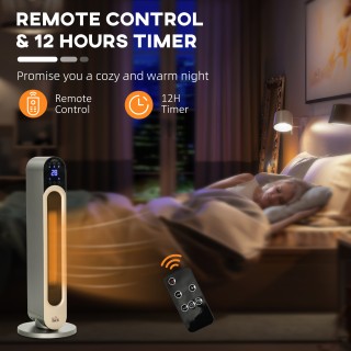 HOMCOM Ηλεκτρική Θερμάστρα με 3 Ρυθμιζόμενες λειτουργίες Θέρμανσης ...