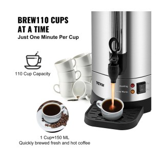 Βραστήρας για Καφέ Φίλτρου και Τσάι 16.4 Lt 1500 W 22 x 48.9 cm VEV...