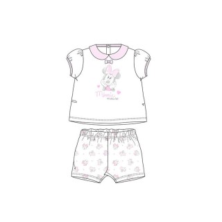 Βρεφικές Πιτζάμες Χρώματος Λευκό Minnie Disney ER0014 Βρεφικές Πιτζάμες Χρώματος Λευκό Minnie Disney ER0014