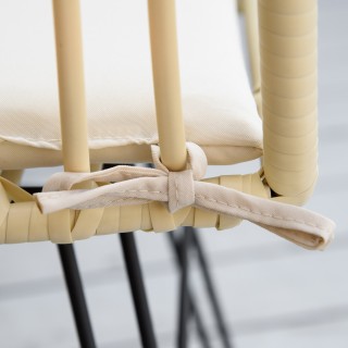 Outsunny σετ επίπλων κήπου 3 τεμαχίων με τραπέζι και καρέκλες εξωτε...