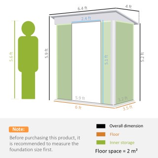 Υπόστεγο εργαλείων κήπου Outsunny με 4 παράθυρα και 2 γάντζους, από... Υπόστεγο εργαλείων κήπου Outsunny με 4 παράθυρα και 2 γάντζους, από...