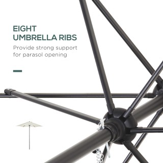 Outsunny Outusnny Ομπρέλα Κήπου 2x2m Στρογγυλή με Κεντρικό κοντάρι ... Outsunny Outusnny Ομπρέλα Κήπου 2x2m Στρογγυλή με Κεντρικό κοντάρι ...