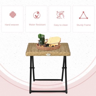 Τραπεζάκι σαλονιού κήπου που εξοικονομεί χώρο από συνθετικό ρατάν κ...