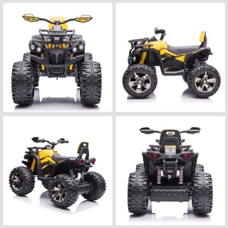 HOMCOM 12V Electric Kids Quad με λειτουργικούς προβολείς και πεντάλ...