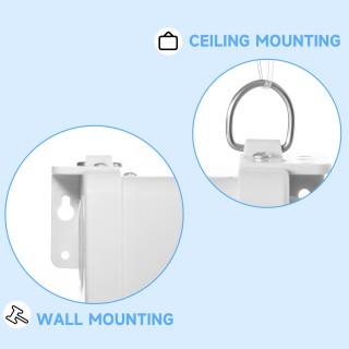 Κάλυμμα Προβολέα HOMCOM 100 16:9 αναλογία, Τοποθέτηση τοίχου και ορ...