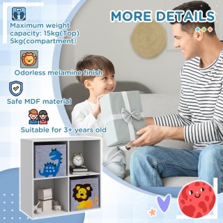 ZONEKIZ Παιδικό ράφι παιχνιδιών με 4 θήκες και δοχεία, 61,8x29,9x61... ZONEKIZ Παιδικό ράφι παιχνιδιών με 4 θήκες και δοχεία, 61,8x29,9x61...