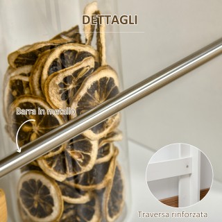 Τραπέζι Bar HOMCOM με 3 ράφια και προστατευτικές ράβδους, σε ατσάλι... Τραπέζι Bar HOMCOM με 3 ράφια και προστατευτικές ράβδους, σε ατσάλι...