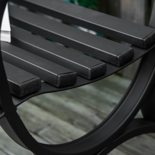 Outsunny Πάγκος κήπου 2 θέσεων από ατσάλι και χυτοσίδηρο με μπράτσα... Outsunny Πάγκος κήπου 2 θέσεων από ατσάλι και χυτοσίδηρο με μπράτσα...