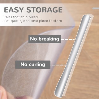 HOMCOM Αντιολισθητικό πλαστικό χαλάκι καρέκλας γραφείου που σώζει δ...