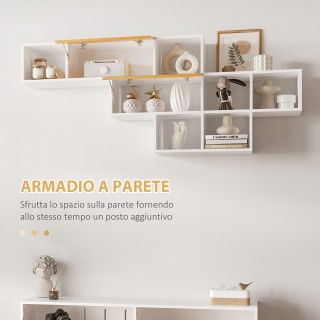 HOMCOM Επιτοίχιο Έπιπλο Τηλεόρασης για Τηλεόραση 60 max με Ντουλάπι...