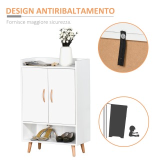 HOMCOM Κινητό ντουλάπι παπουτσιών Εξοικονόμηση χώρου σε λευκό ξύλο ... HOMCOM Κινητό ντουλάπι παπουτσιών Εξοικονόμηση χώρου σε λευκό ξύλο ...