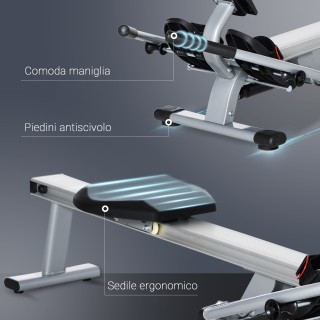 Κωπηλατομηχανή HOMCOM με 12 αντιστάσεις με ψηφιακή οθόνη και κατασκ... Κωπηλατομηχανή HOMCOM με 12 αντιστάσεις με ψηφιακή οθόνη και κατασκ...