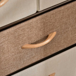 HOMCOM Συρταριέρα με 5 συρτάρια σε ύφασμα και άκαμπτο ράφι, 58x29x9...