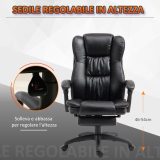 Καρέκλα γραφείου Vinsetto ρυθμιζόμενο ύψος με 6 πόντους μασάζ, από ...