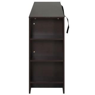 Μπουφές Homcom με 2 πόρτες, 3 συρτάρια και 3 ράφια από σκούρο ξύλο ... Μπουφές Homcom με 2 πόρτες, 3 συρτάρια και 3 ράφια από σκούρο ξύλο ...