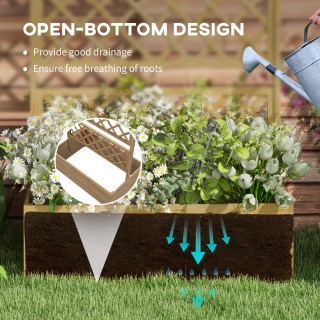 Κρεβάτι Κήπου Outsunny με καφασωτό και πέργκολα για αναρρίχηση με α...