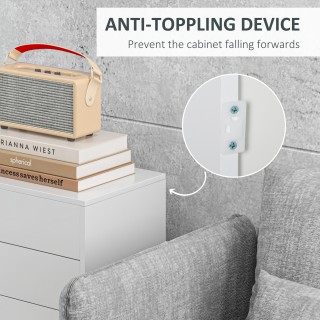 HOMCOM Μοντέρνος Μπουφές με 2 Ντουλάπες και 2 Συρτάρια με Άνοιγμα Π...