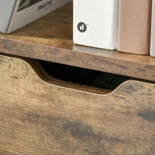 HOMCOM Βιβλιοθήκη με 3 ράφια, ντουλάπι και 2 συρτάρια, σε μοριοσανί...